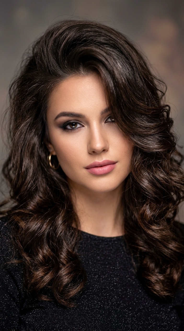 Deep Side Part with Bombshell Volume