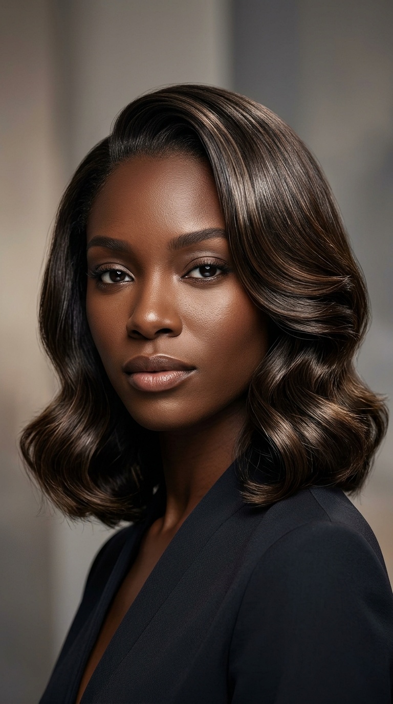 Deep Side Part with Hollywood Waves