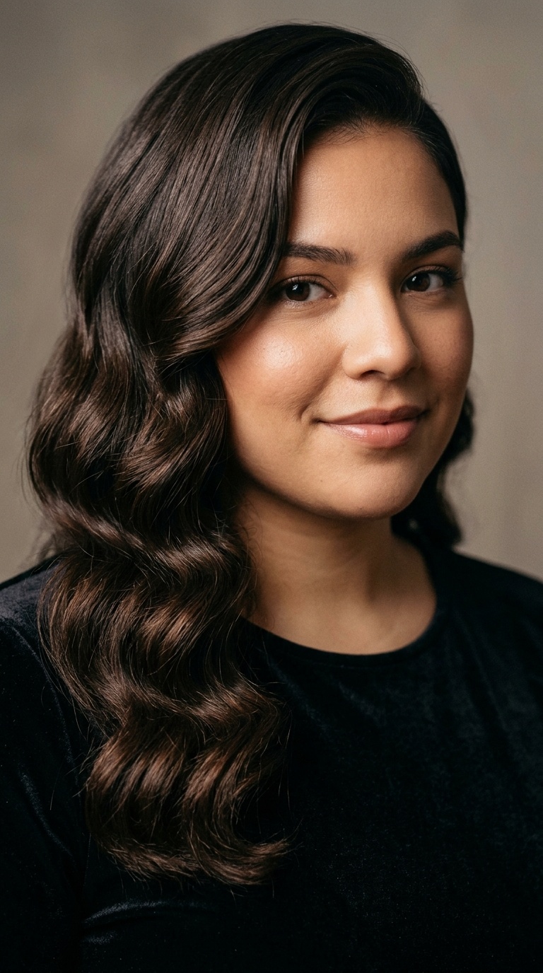 Deep Side Part with Hollywood Waves