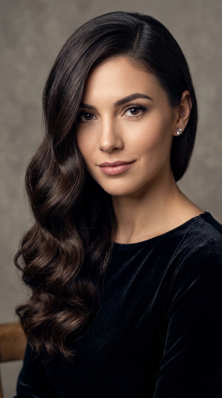 Deep Side Part with Hollywood Waves