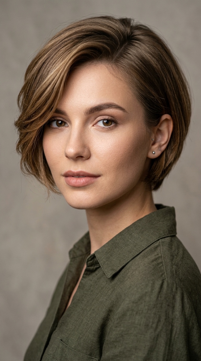 Deep Side Part with Layered Front