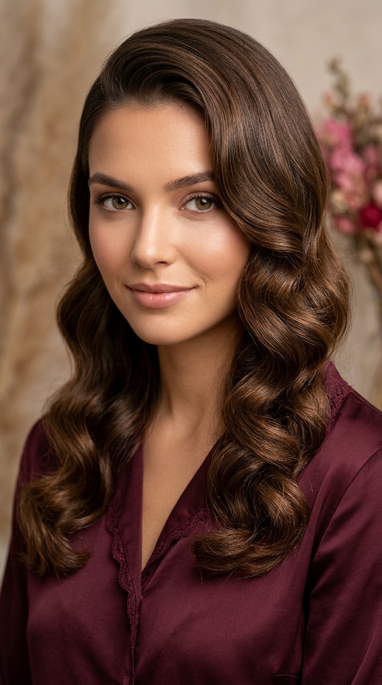 Deep Side Part with Vintage Waves
