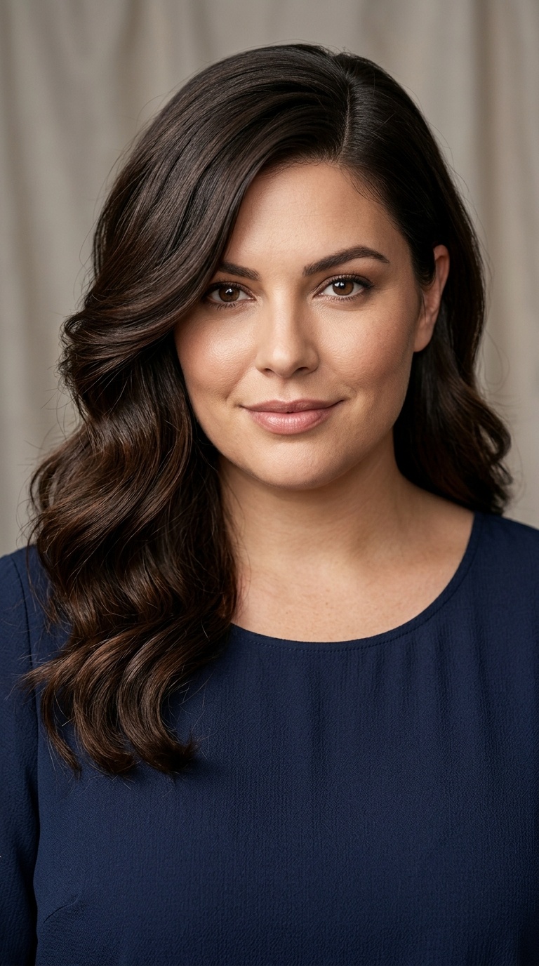 Deep Side Part with Voluminous Waves