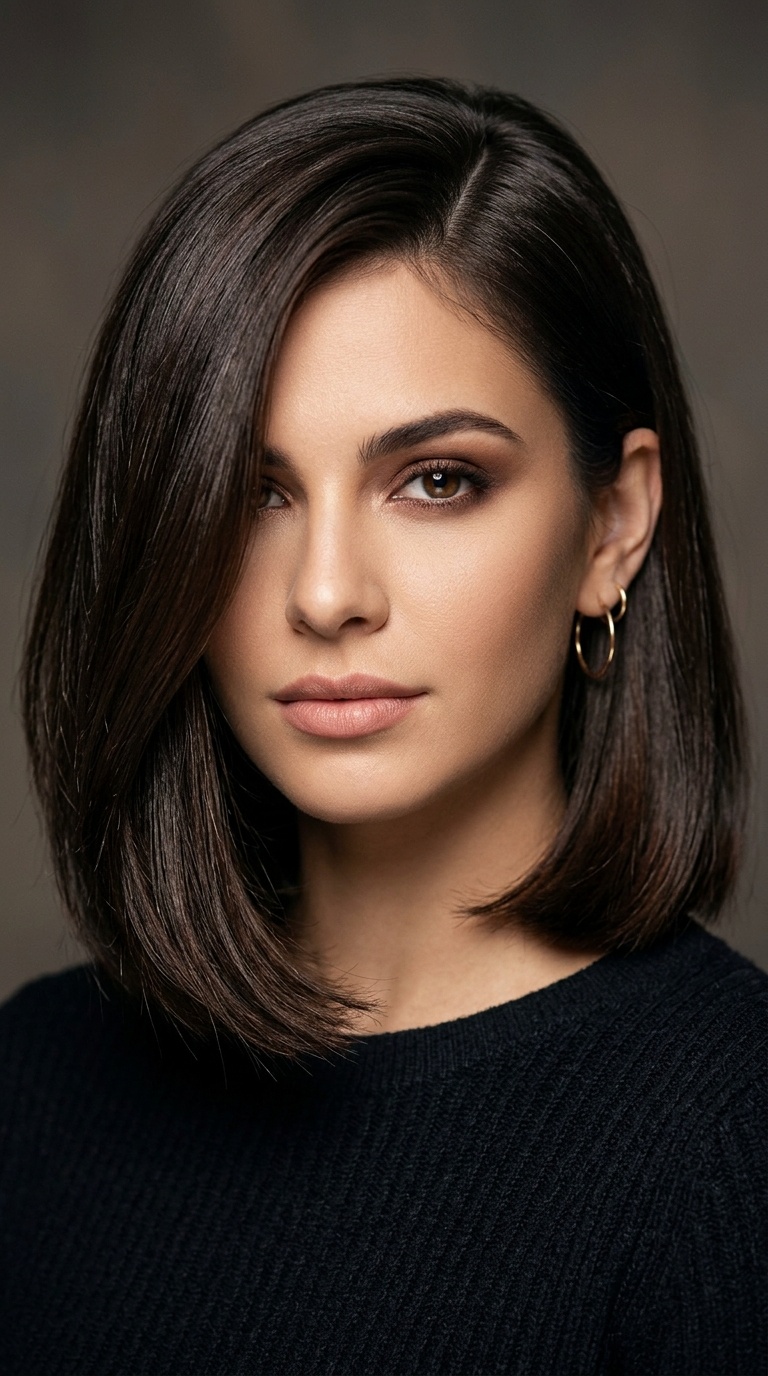 Deep Side-Parted Bob
