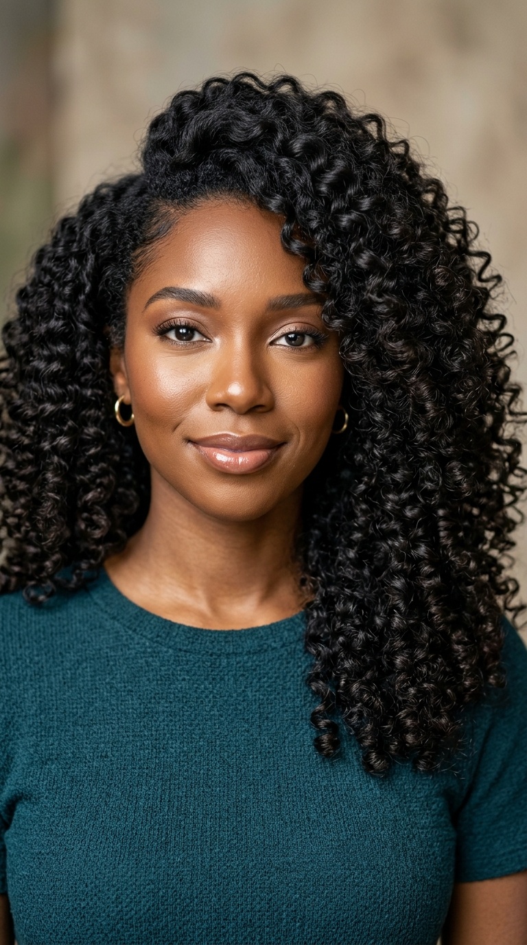 Deep Side-Parted Curls