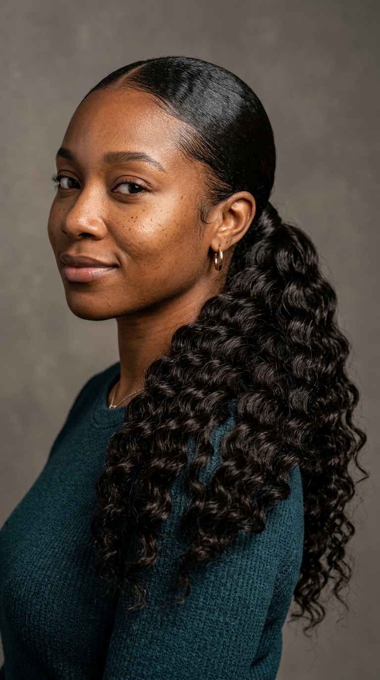 Deep Wave Low Ponytail