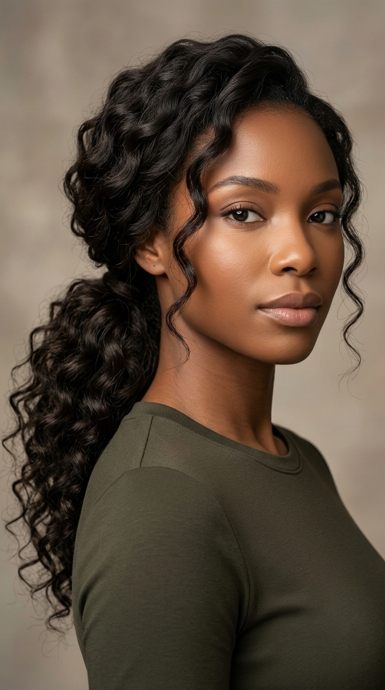 Deep Wave Low Ponytail