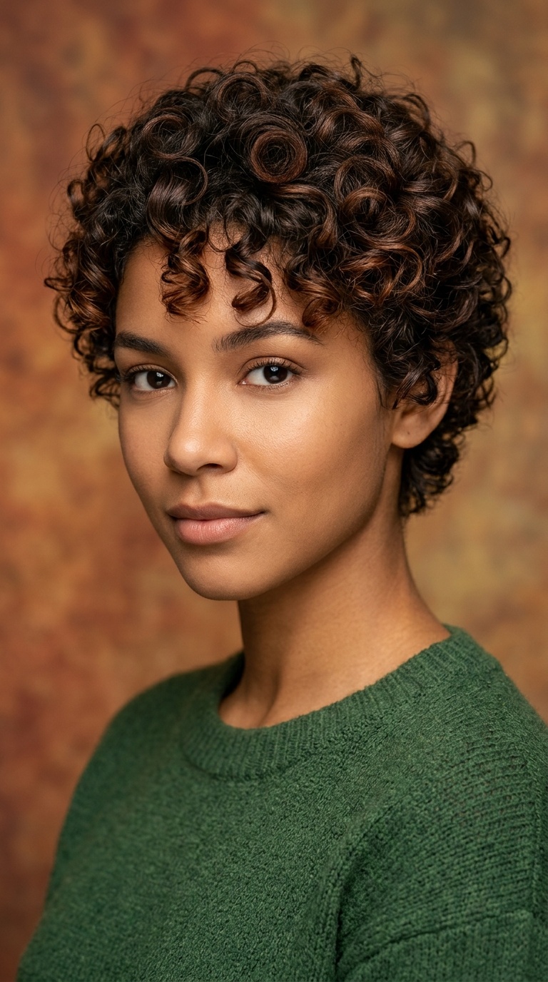 Deeply Curled Pixie