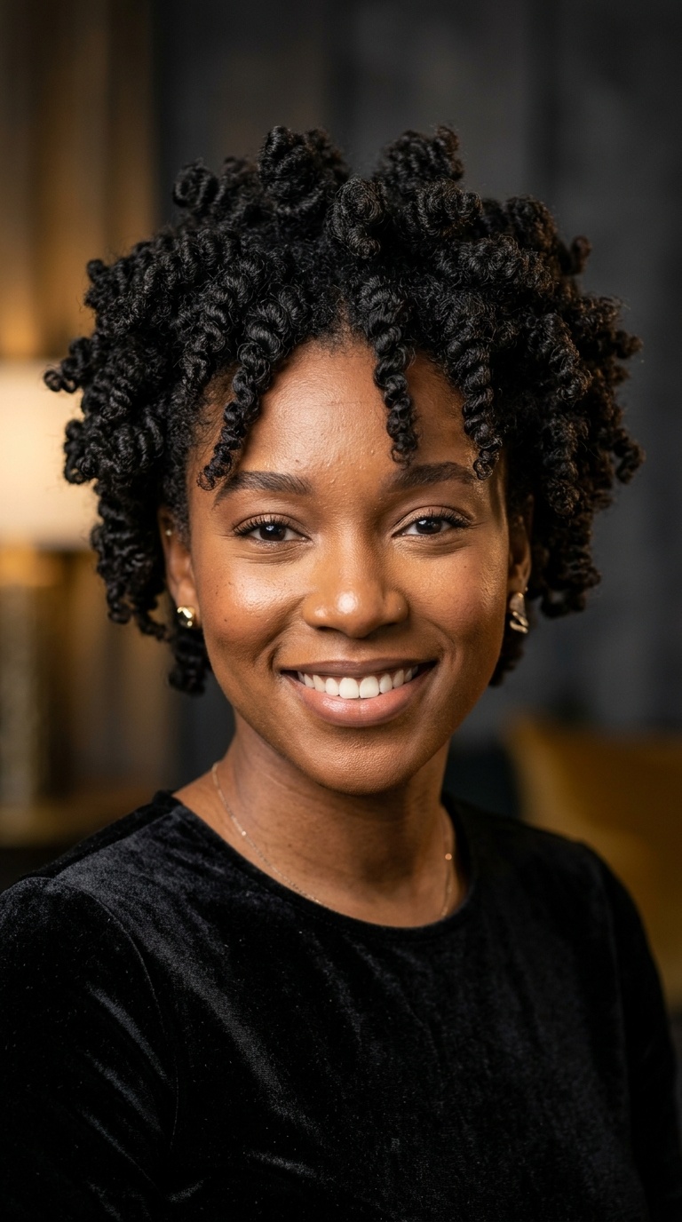 Defined Bantu Knot-Out
