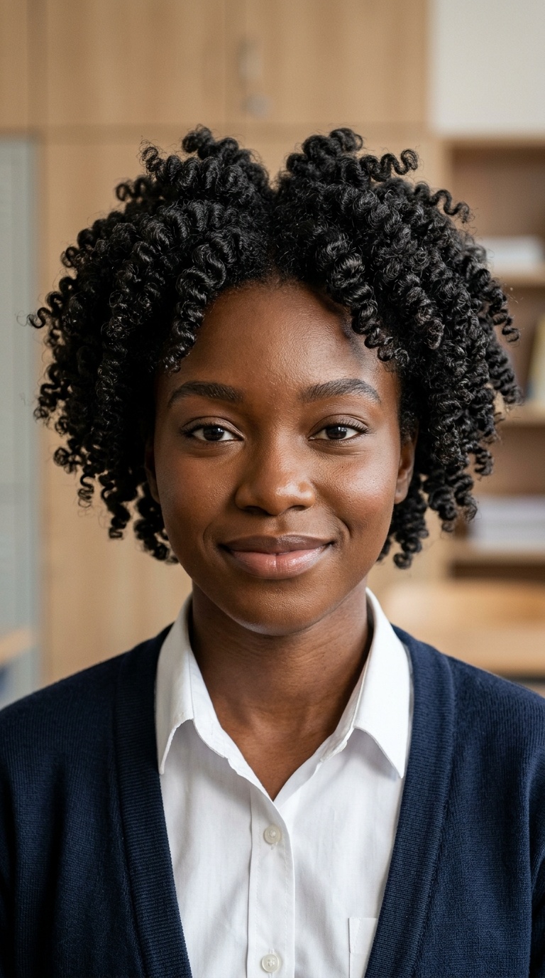 Defined Bantu Knot-Out