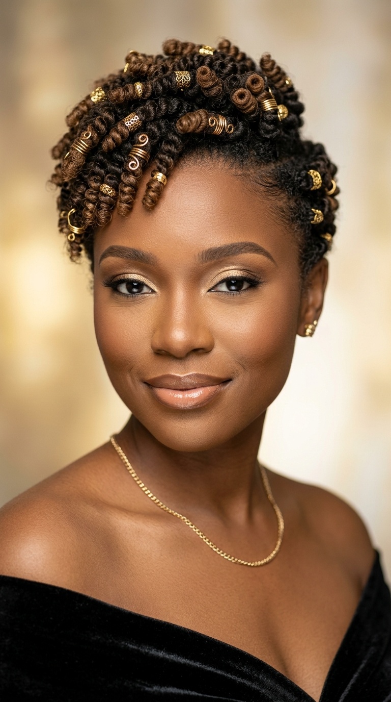 Defined Coils with Gold Accessories