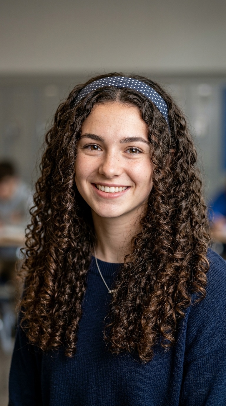 Defined Curls with a Headband