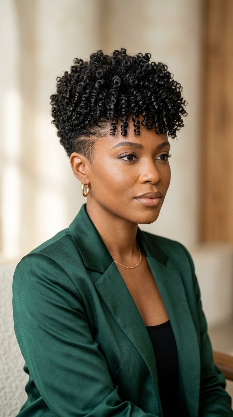 Defined Curls with a Tapered Back