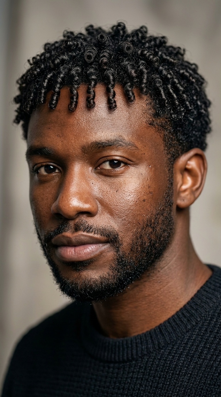 Defined Finger Coils for Short Hair