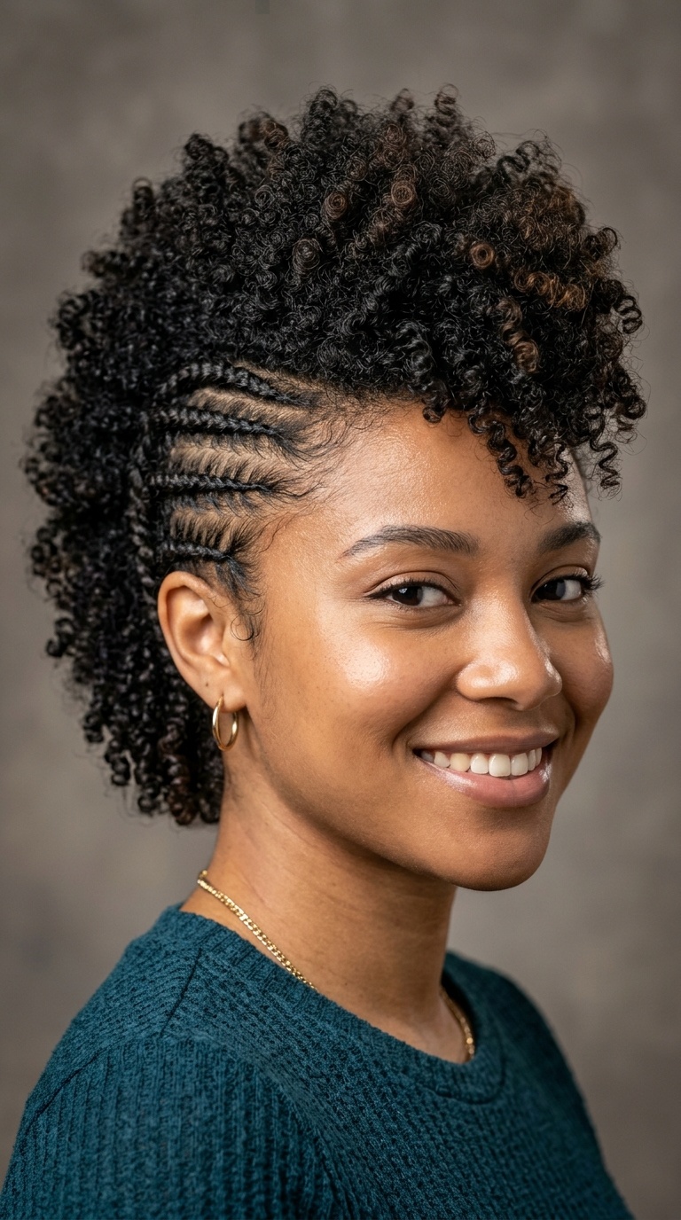Defined Fro-Hawk with Flat-Twisted Sides