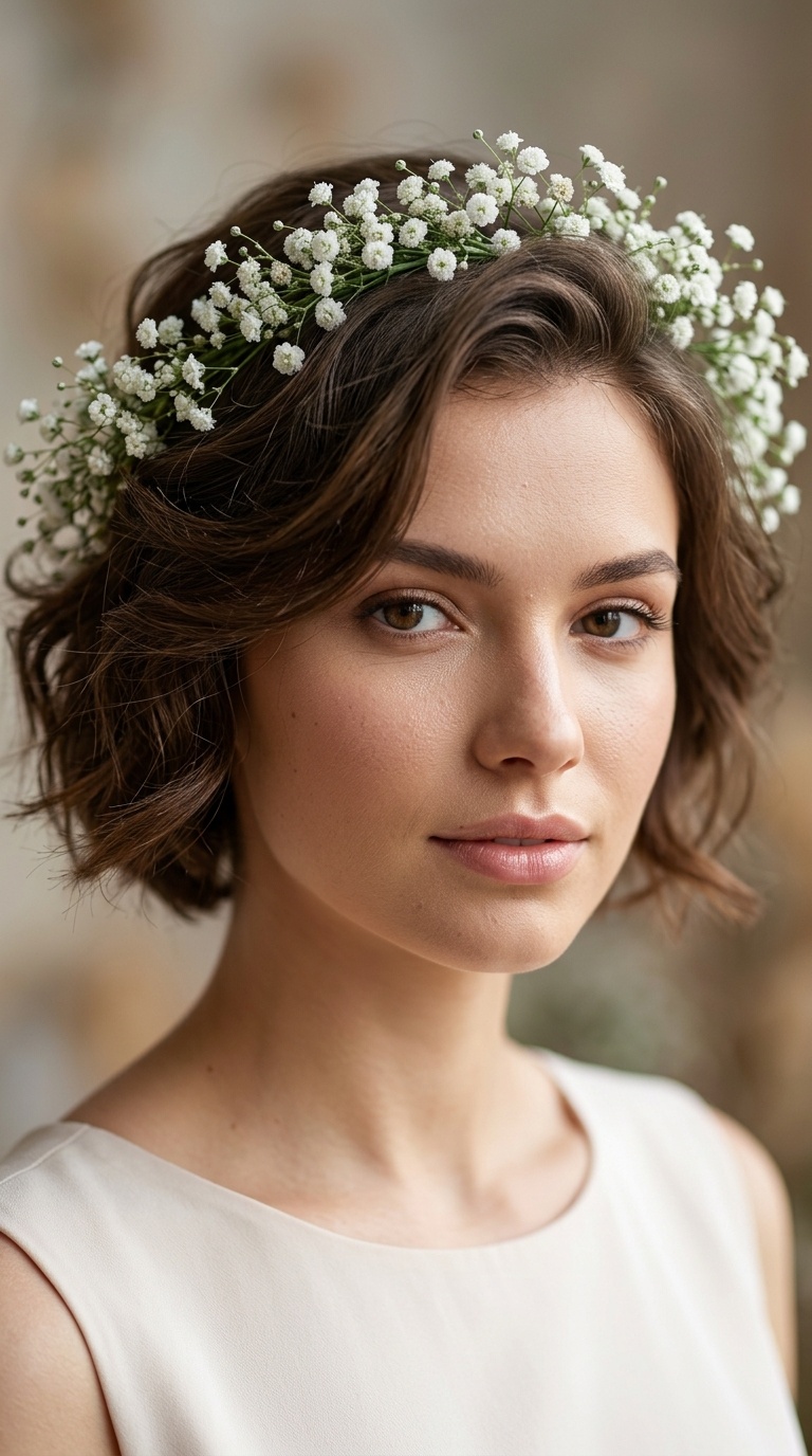 Delicate Baby Breath Crown