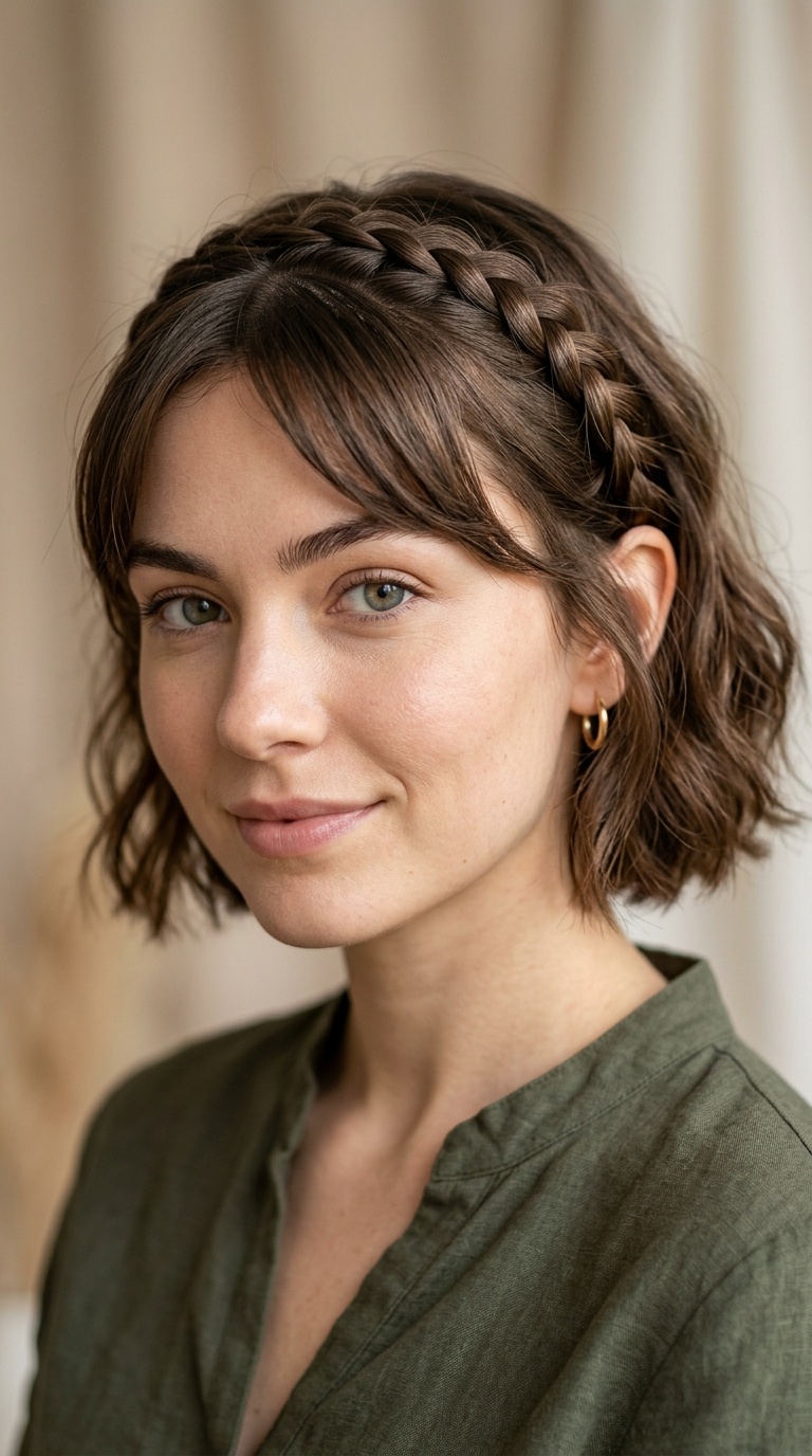 Delicate French Braided Bangs
