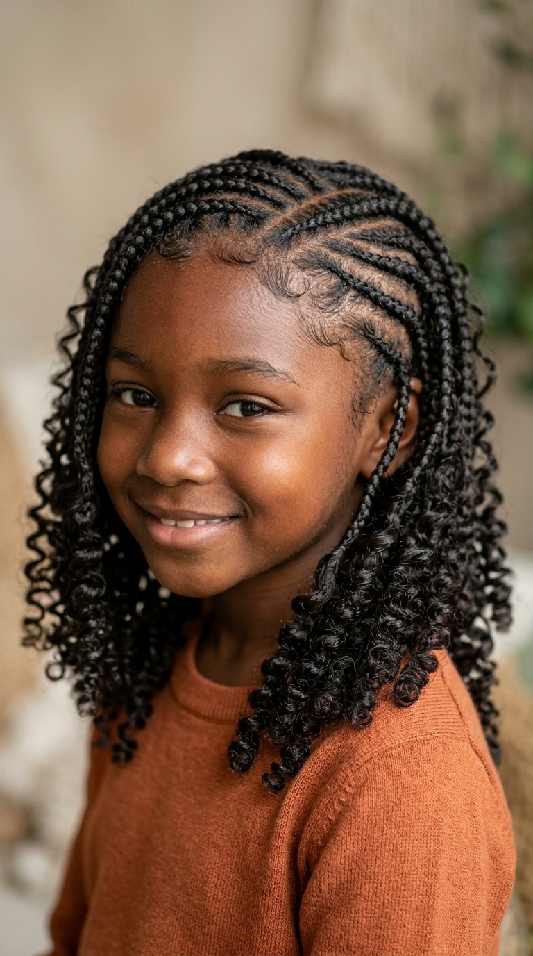 Diagonal Braids with Curly Ends