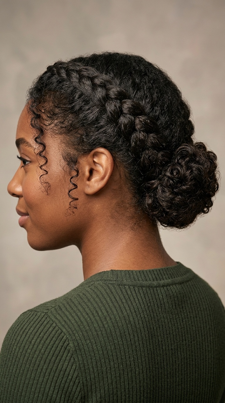 Diagonal Dutch Braid Updo