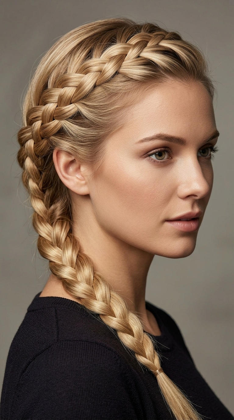 Diagonal French Braid