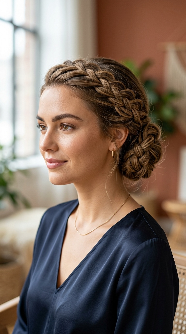Diagonal Lace Braid Chignon
