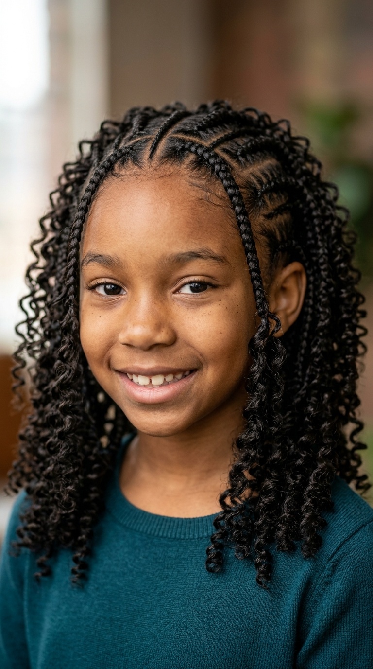 Didi Braids with Curly Extensions