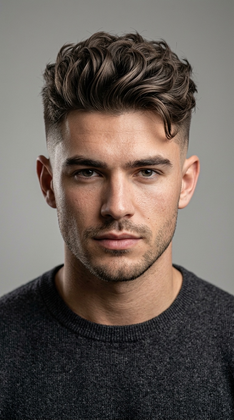 Disconnected Textured Crop with Undercut Fade