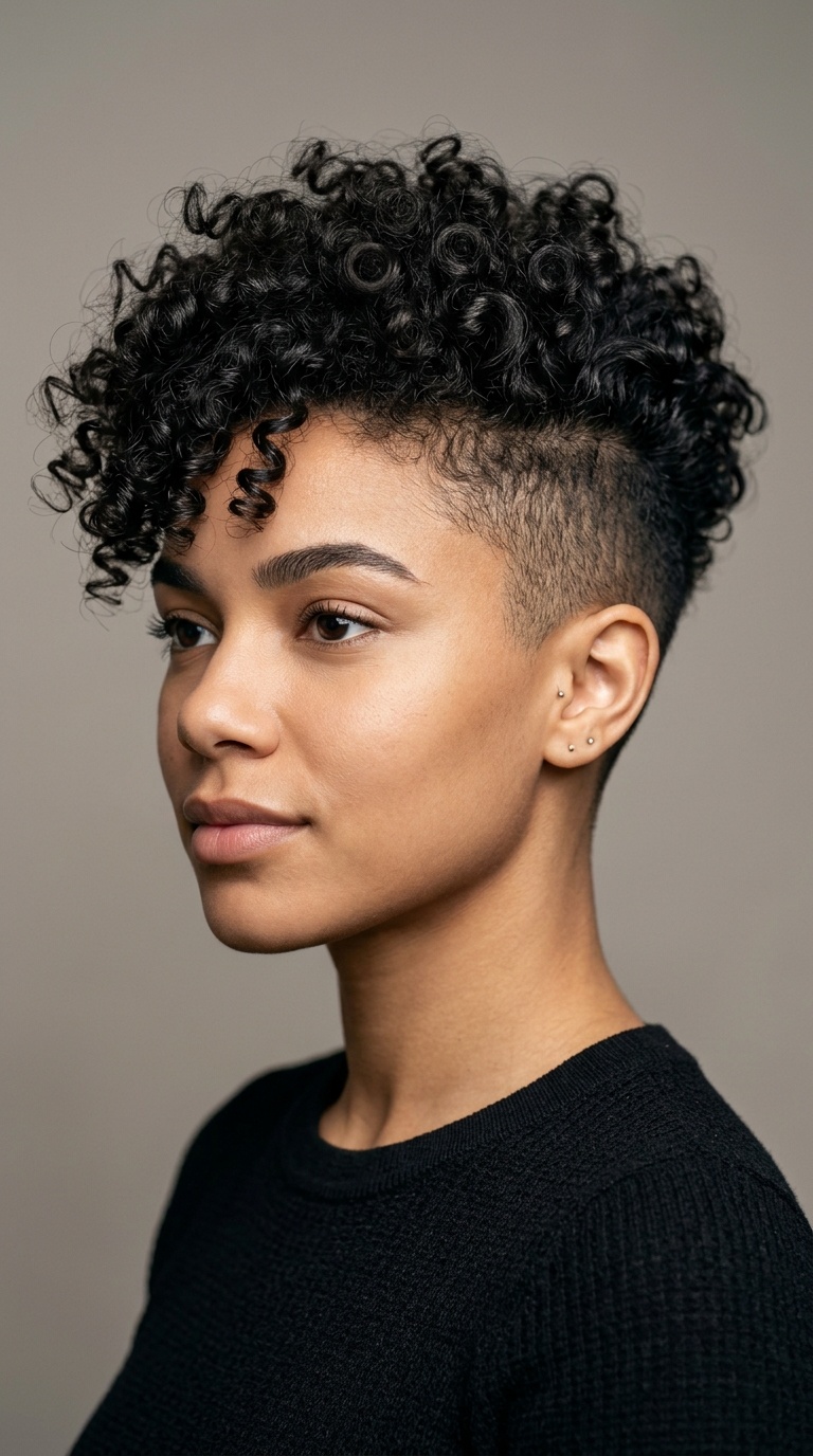 Disconnected Undercut with Curls