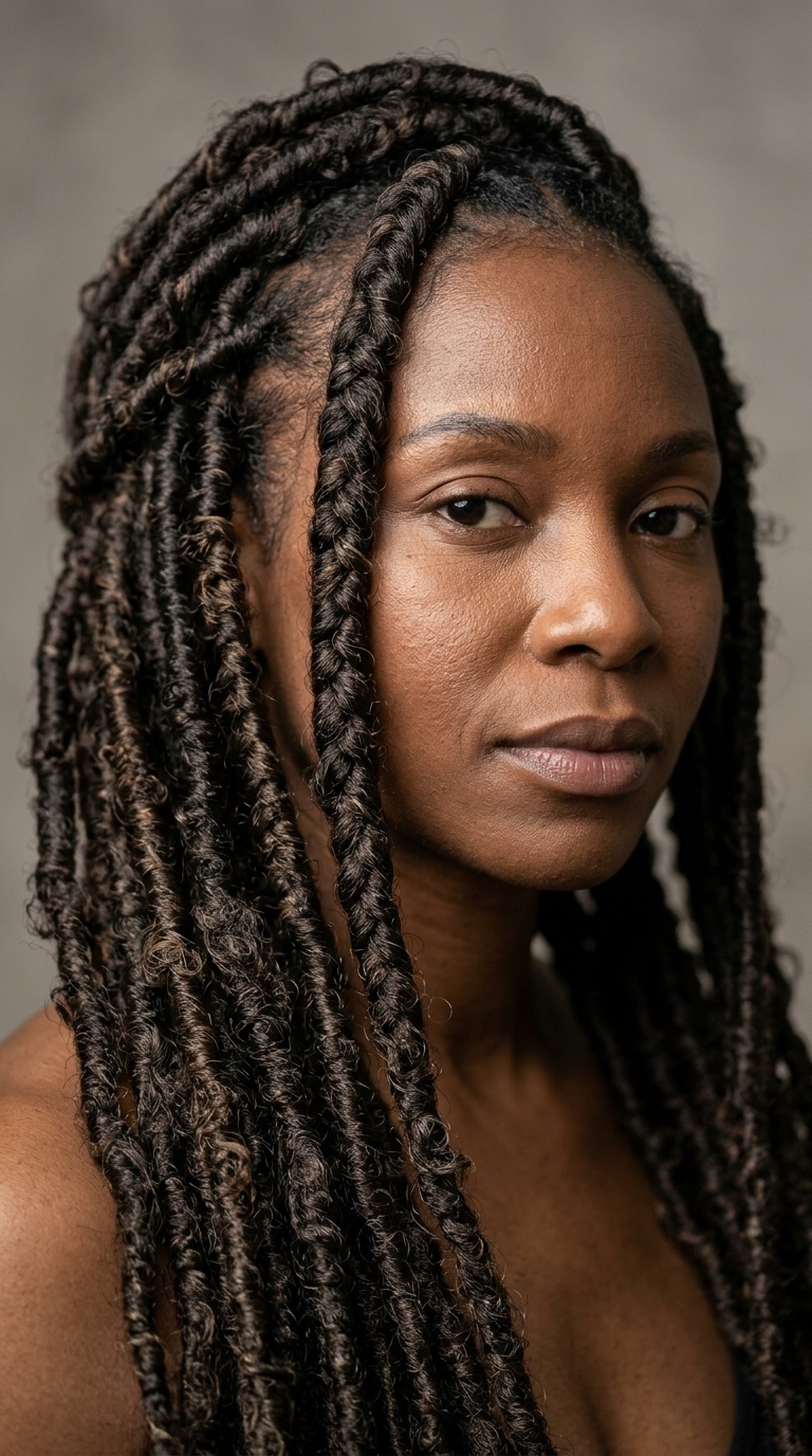 Distressed Faux Loc Braids