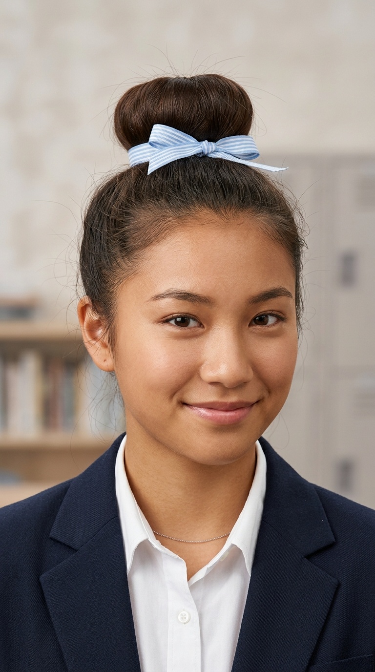 Donut Bun with Ribbon