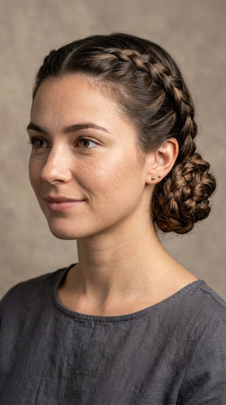 Double Braided Low Bun