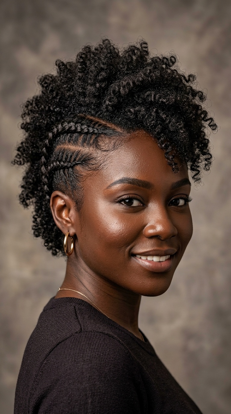 Double-Braided Side Frohawk