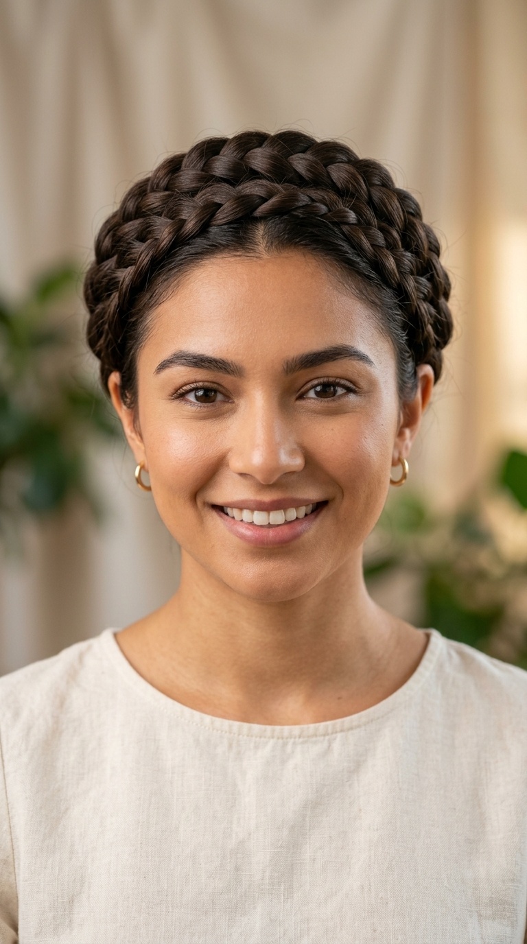 Double Crown Halo Braids
