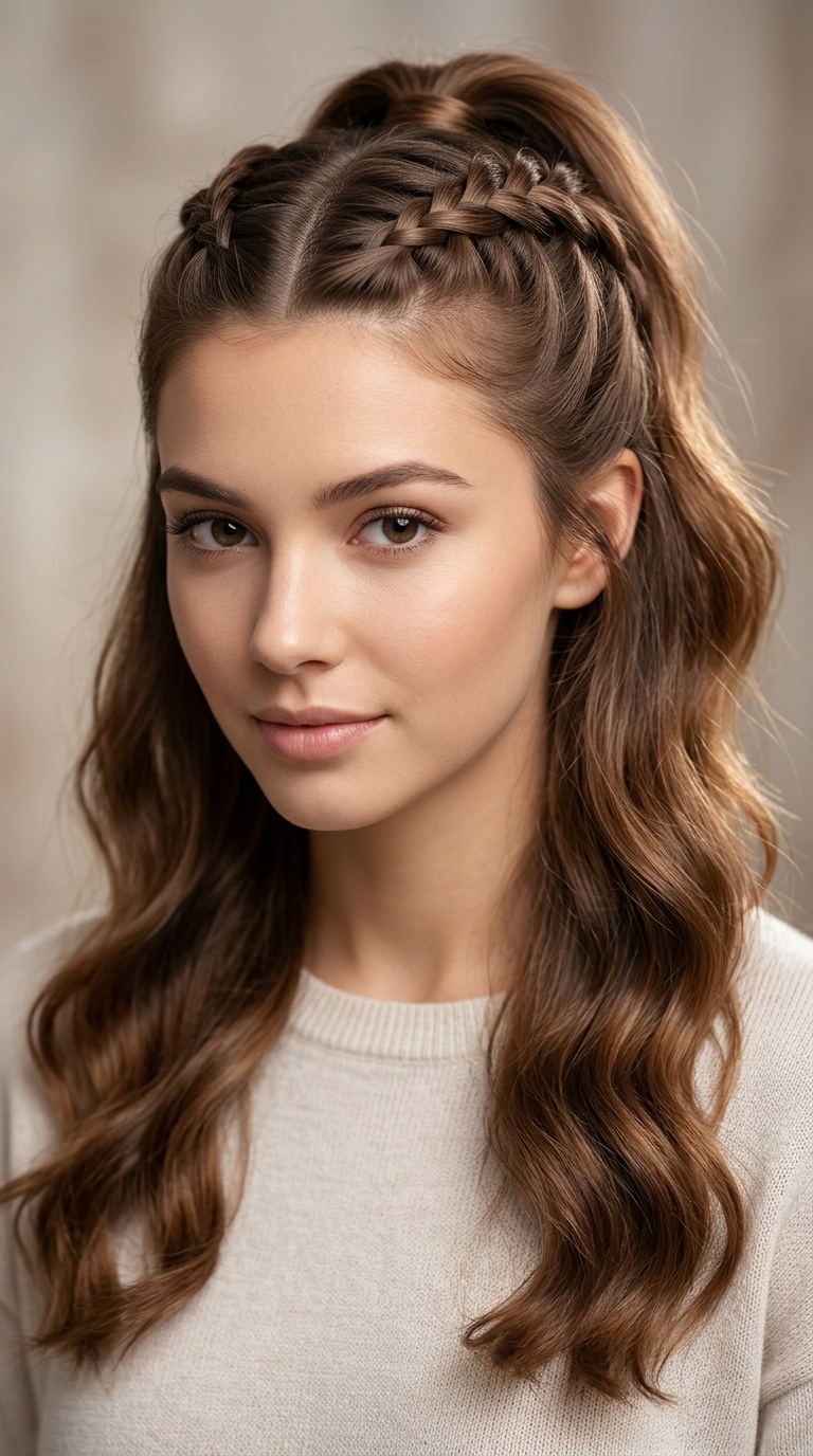 Double Dutch Braid Half-Up