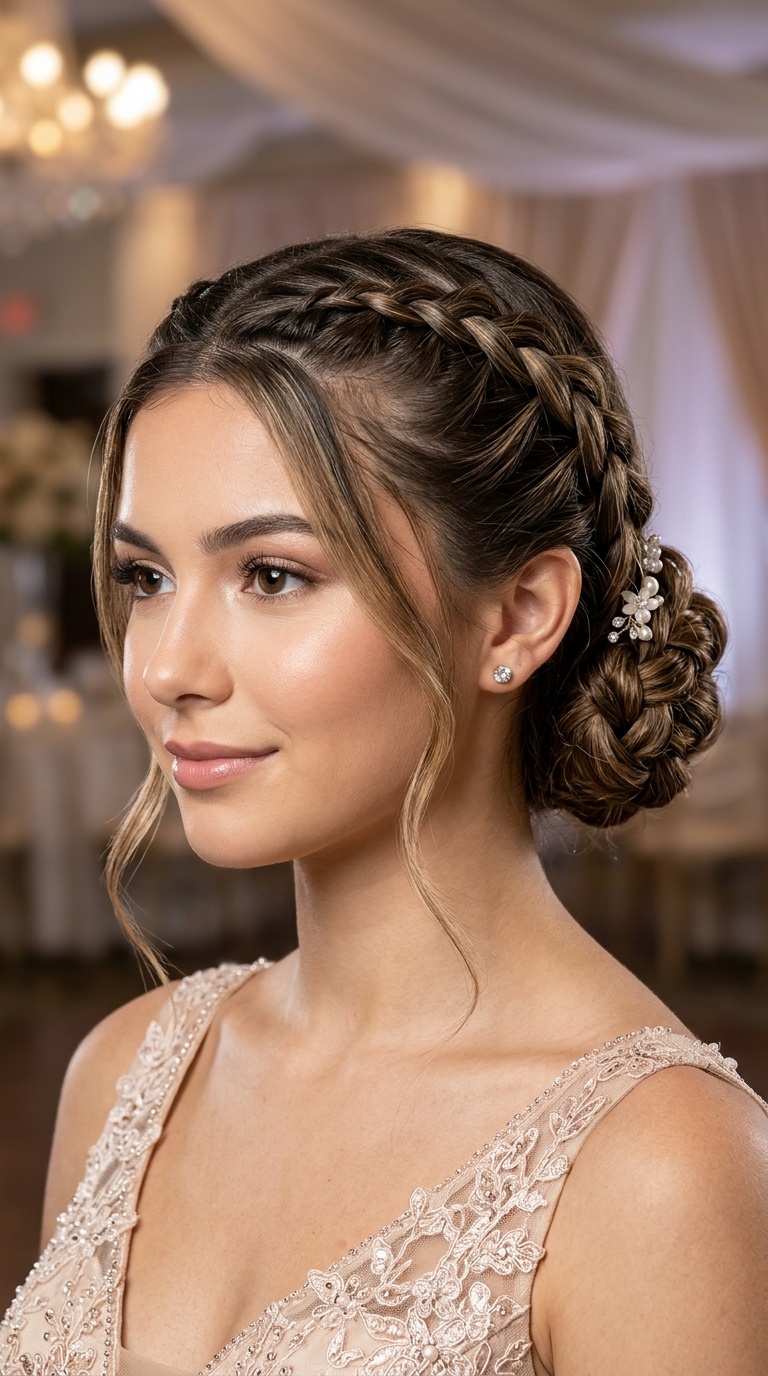 Double Dutch Braid Low Bun