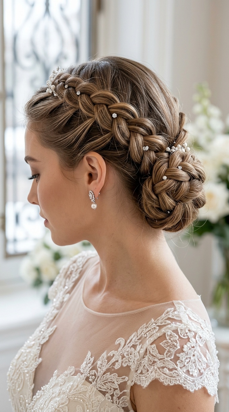 Double Dutch Braid Low Bun