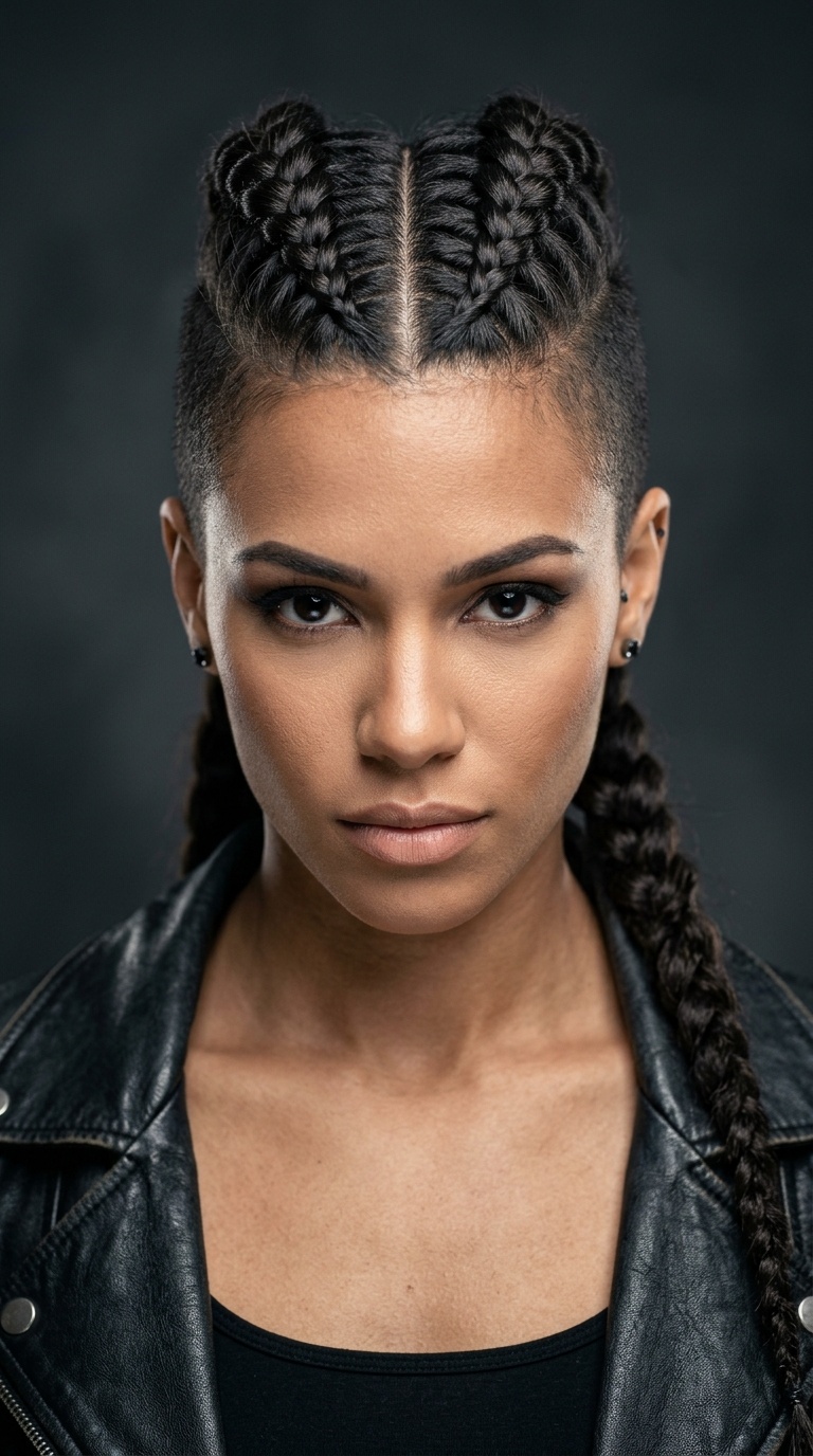 Double Dutch Braid Mohawk