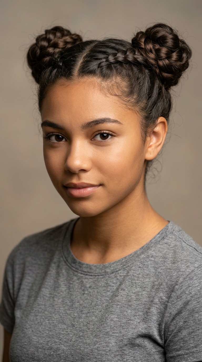 Double Dutch Braided Buns