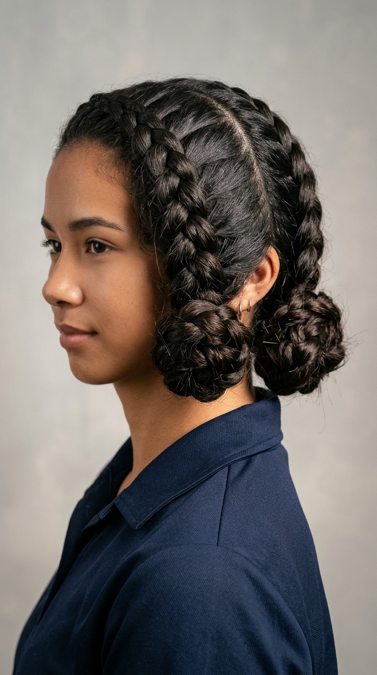 Double Dutch Braided Buns