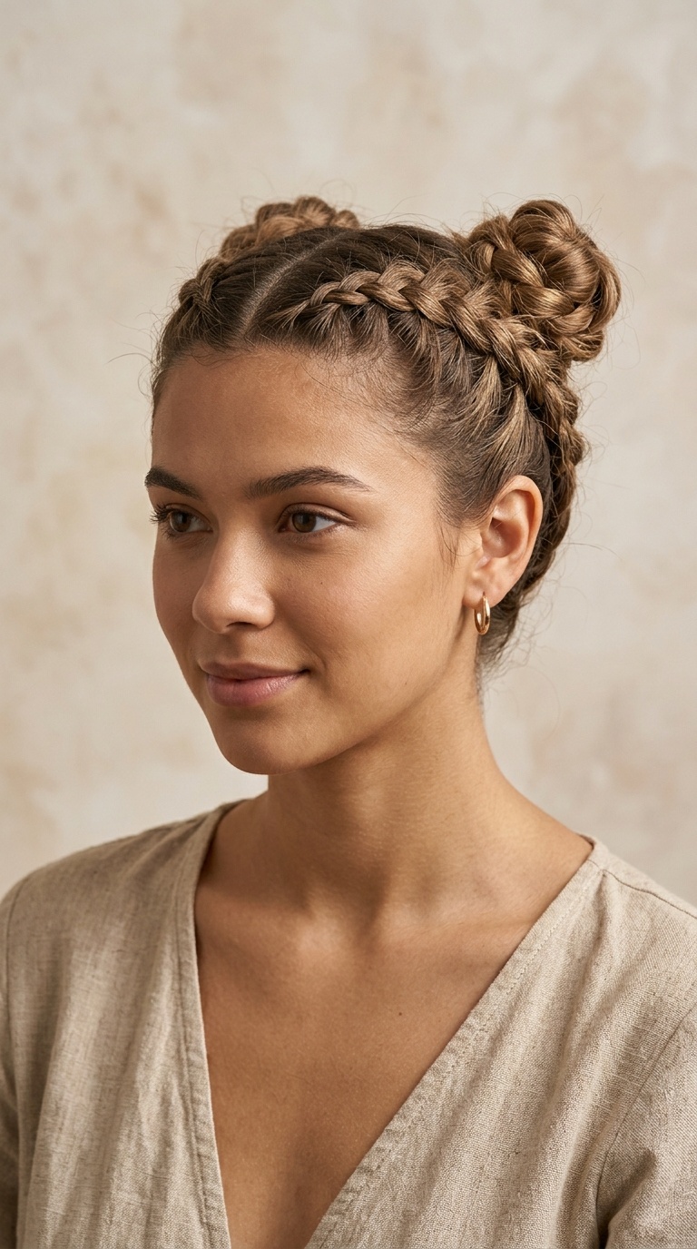 Double Dutch Braided Buns