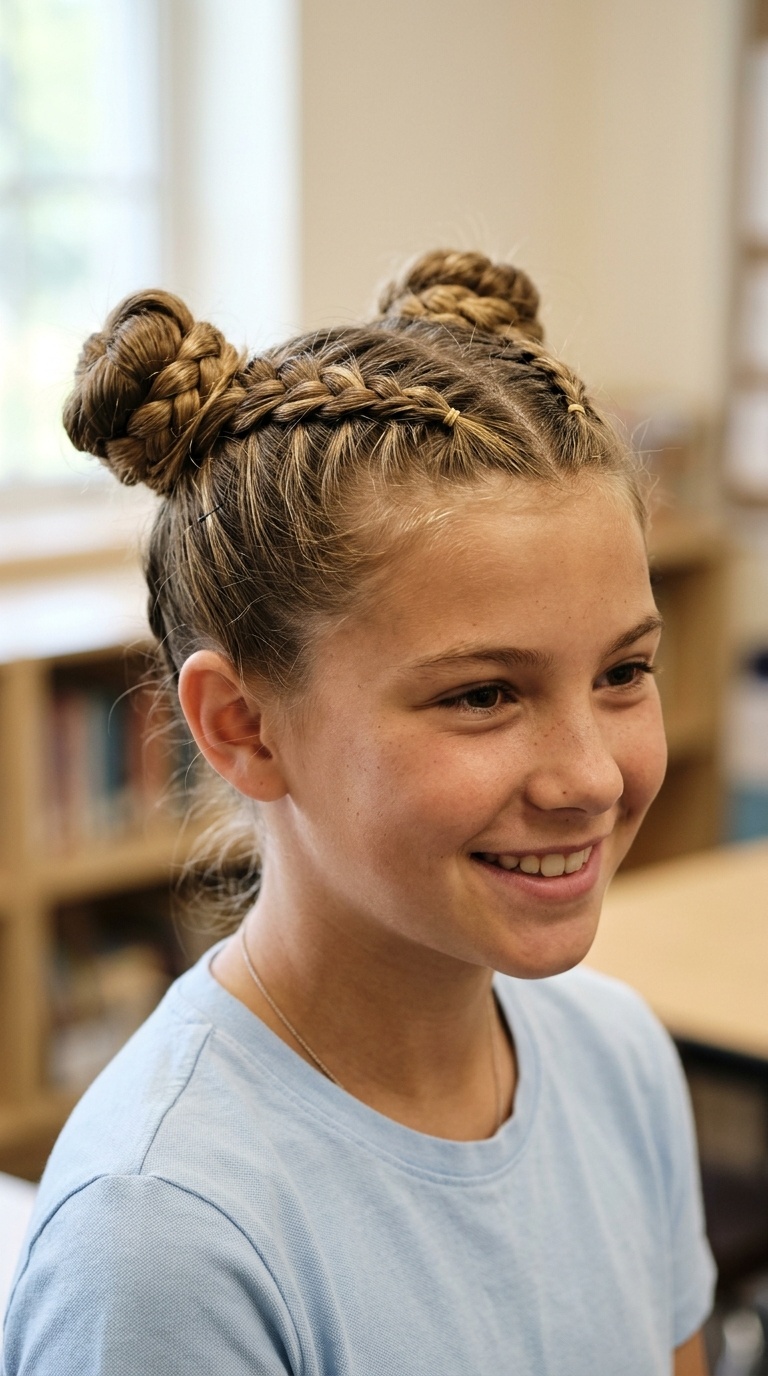 Double Dutch Braided Buns