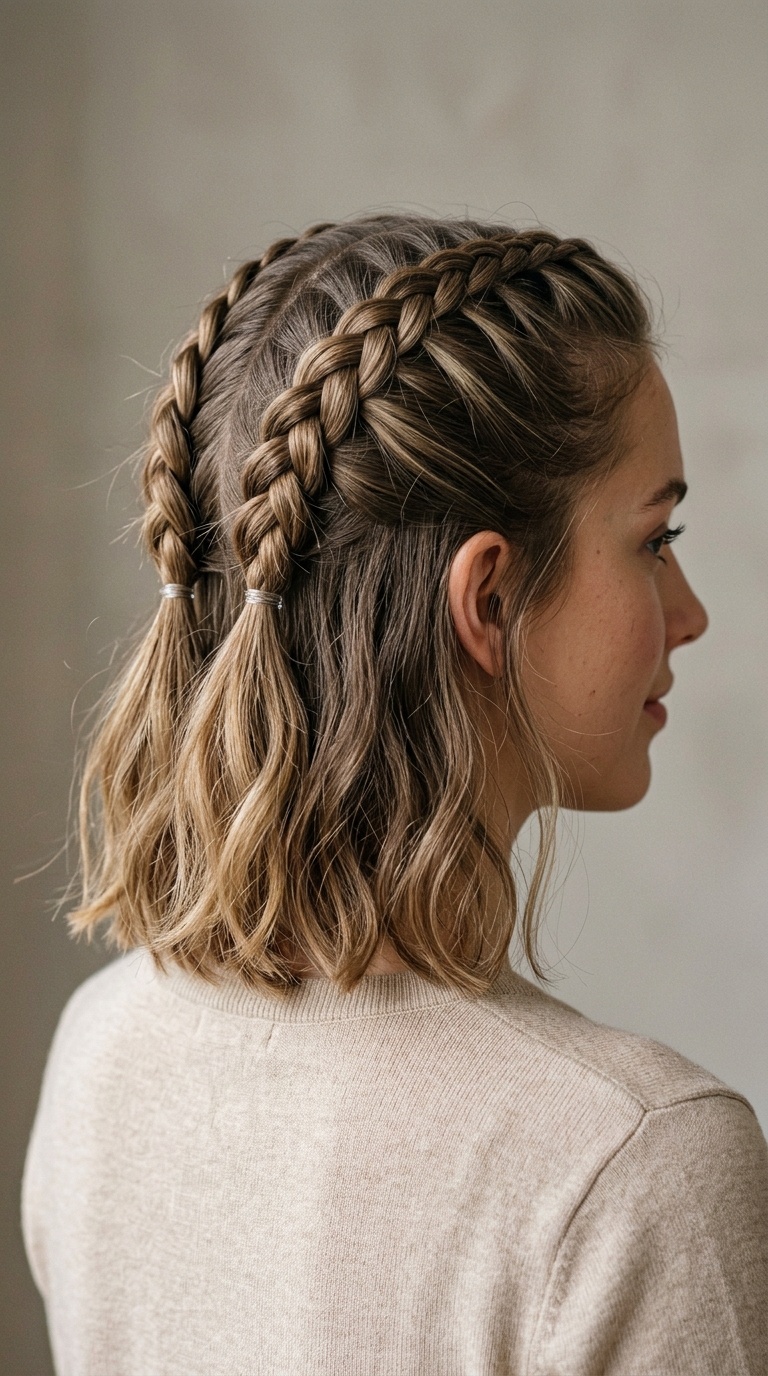 Double Dutch Braided Half-Up
