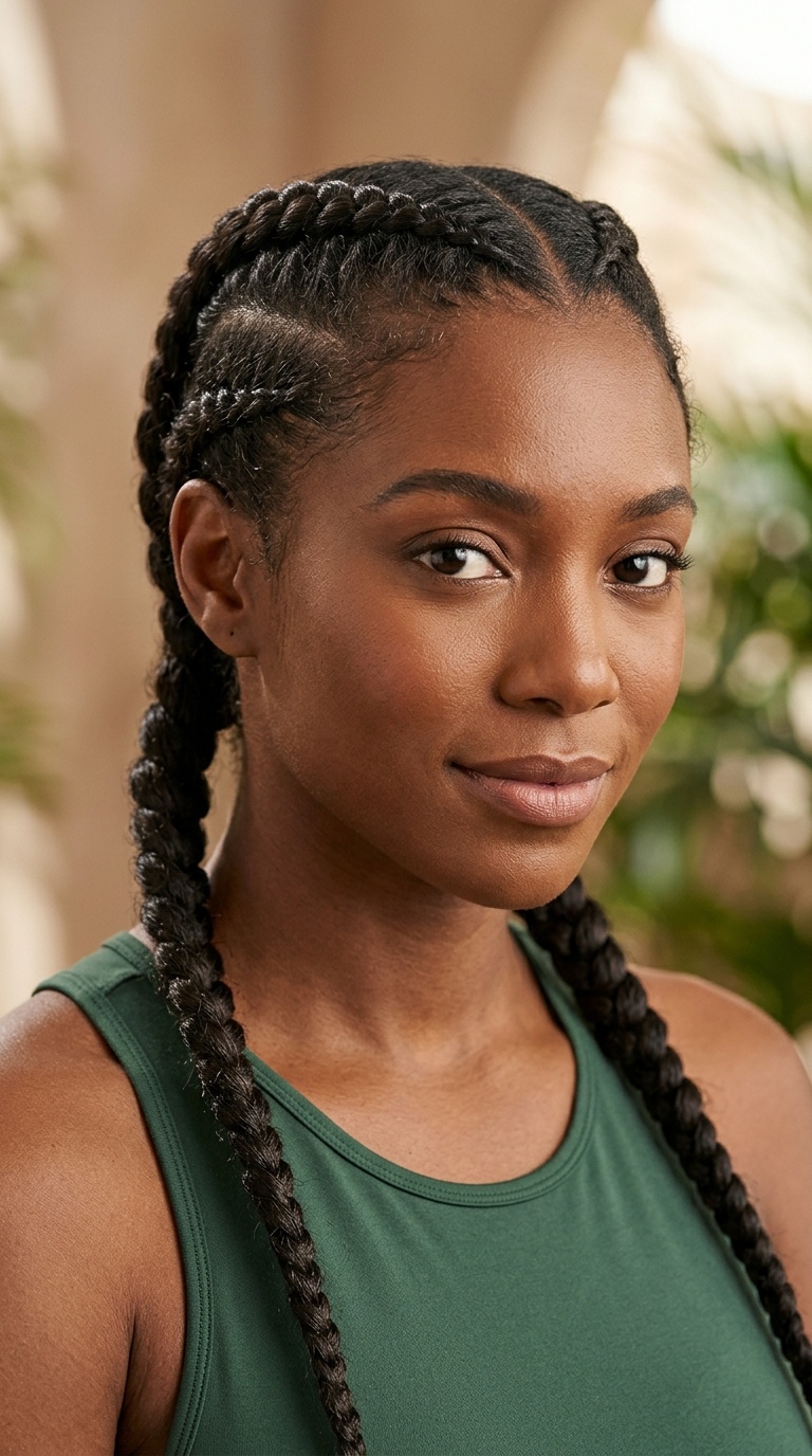 Double Dutch Braids (Boxer Braids)