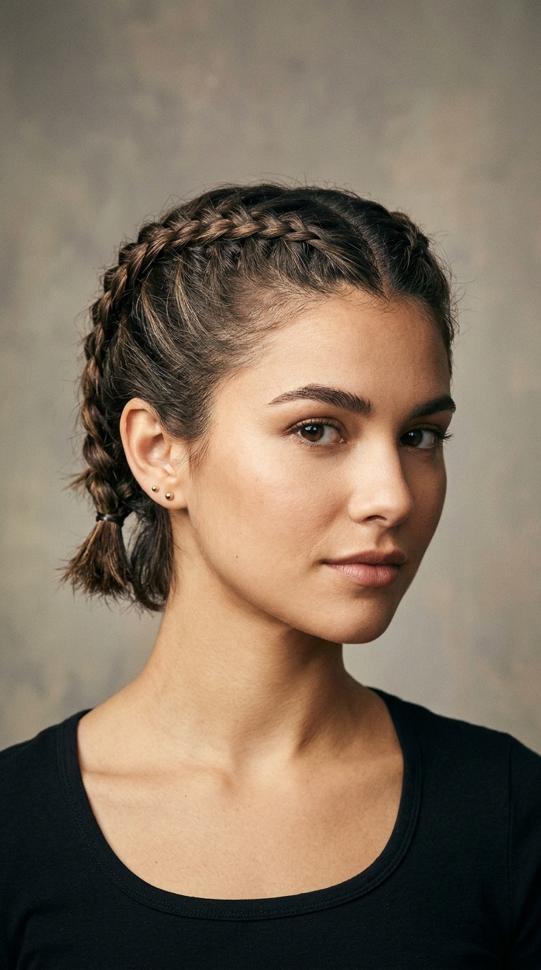 Double Dutch Braids for Short Hair