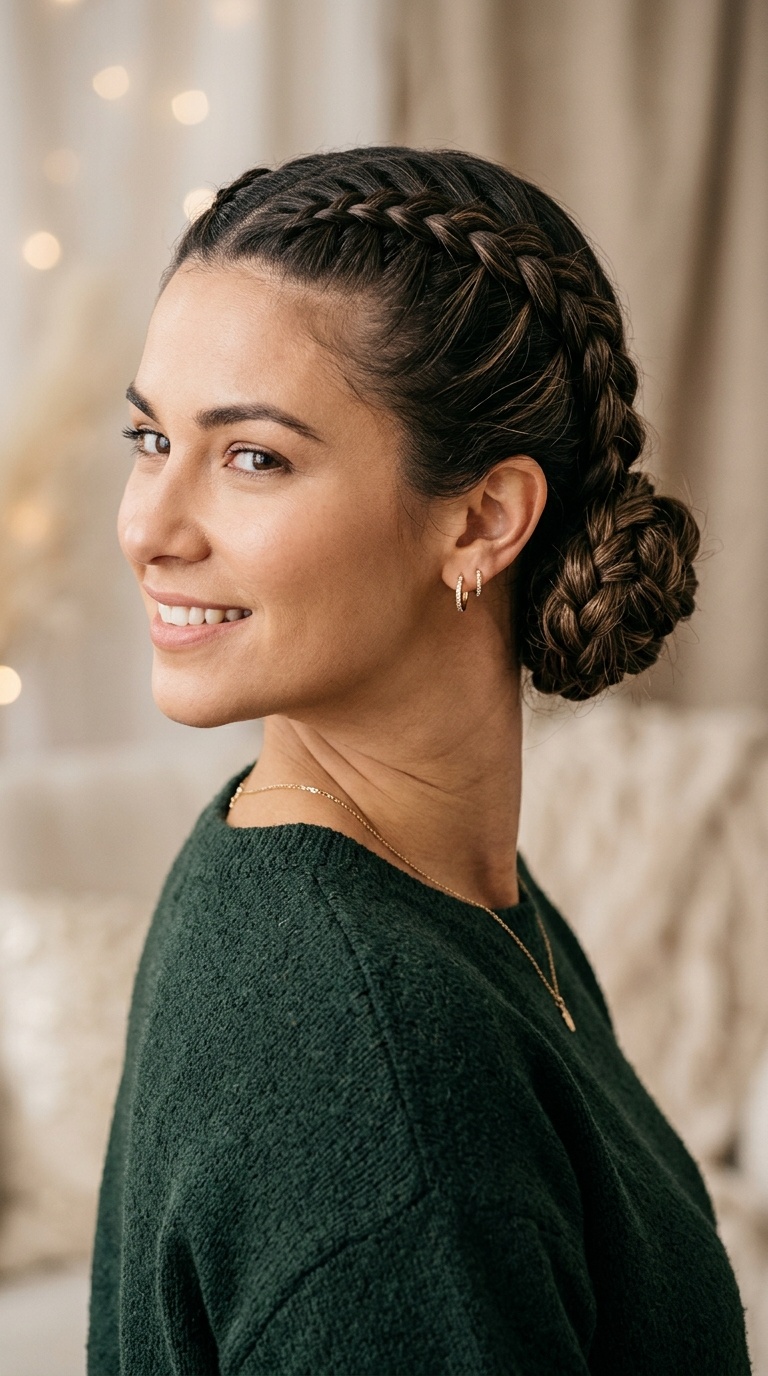 Double Dutch Braids into a Bun