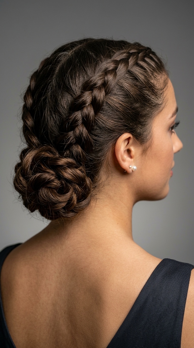 Double Dutch Braids into a Low Swirl
