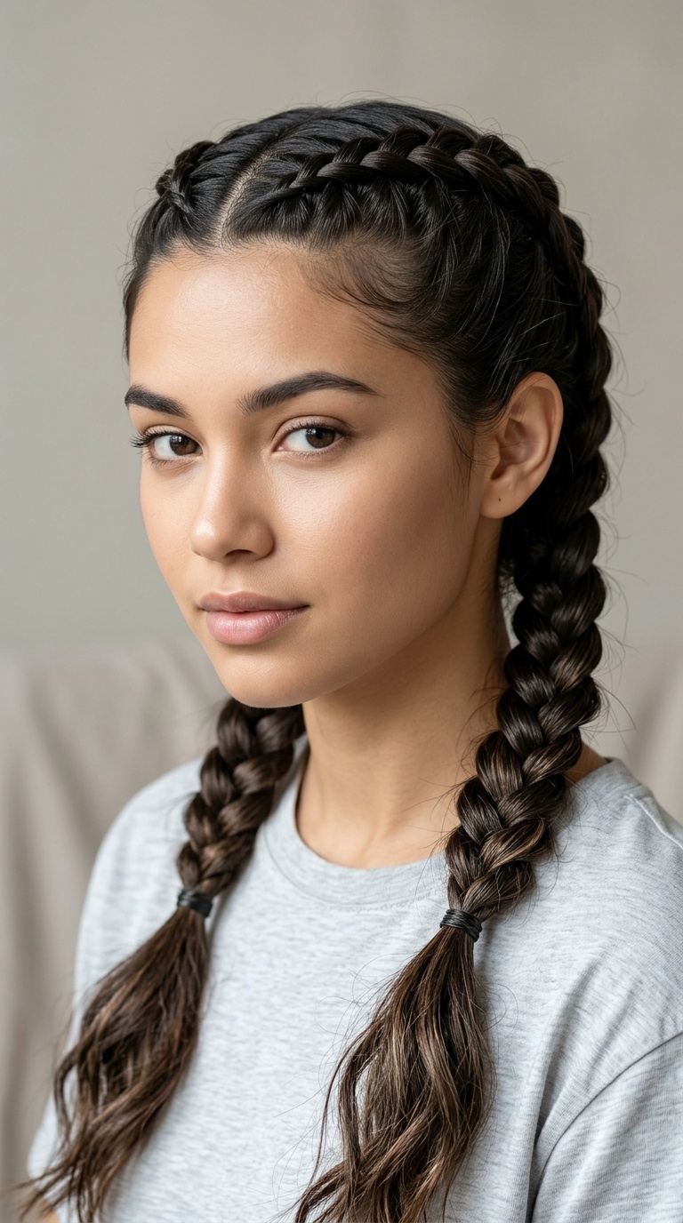Double Dutch Braids (Pigtails)