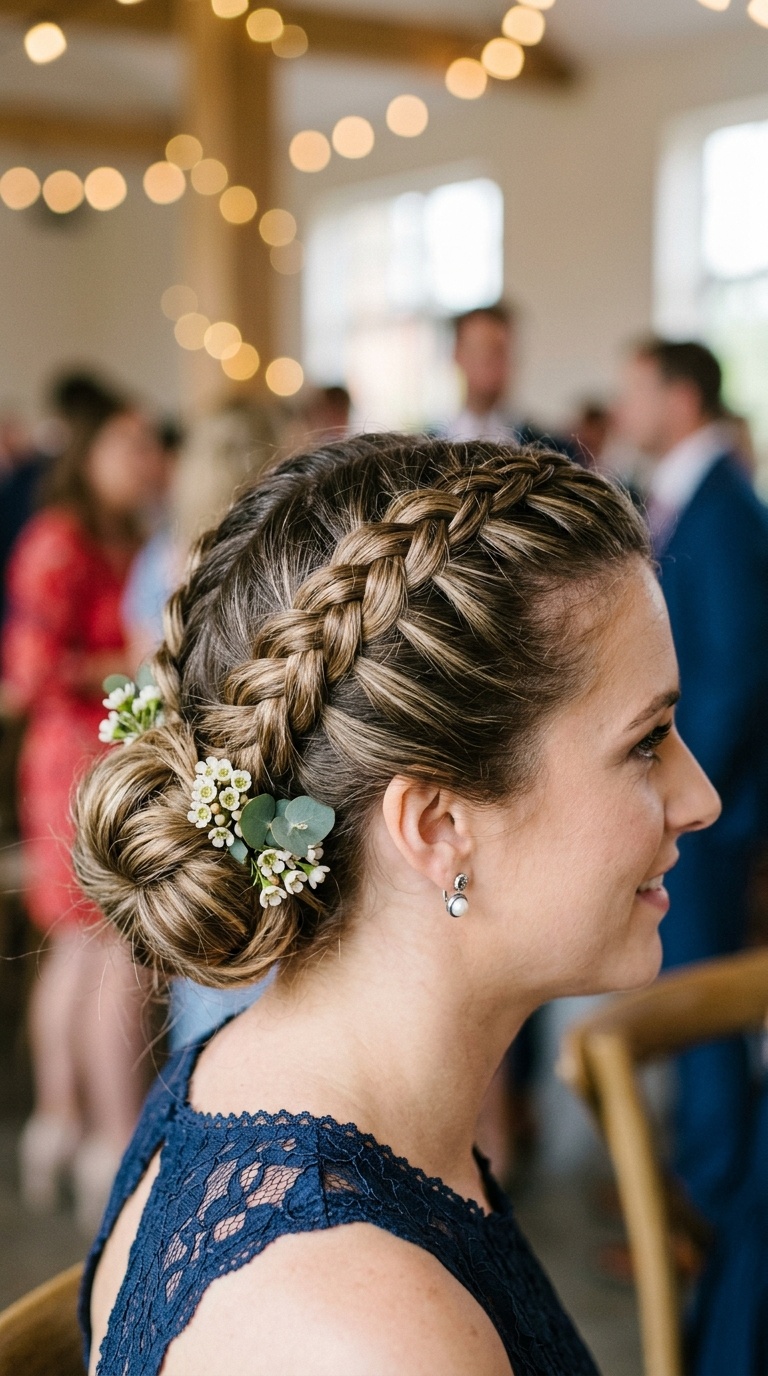 Double Dutch Braids to Low Bun
