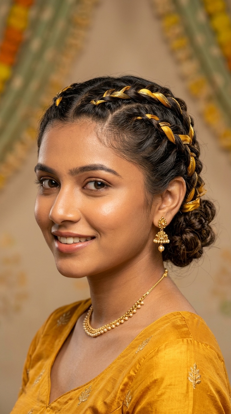 Double Dutch Braids with Ribbon