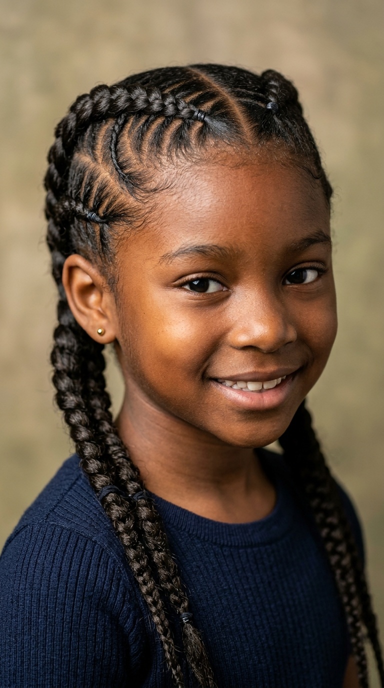 Double Dutch Braids with Spiral Parts